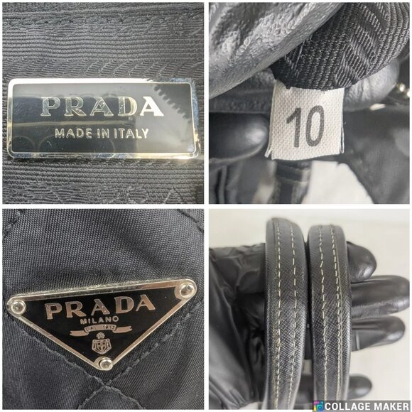 Authentic PRADA Tessuto Nylon Chain Medium Black Shoulder Bag Made in Italy - Picture 6 of 15